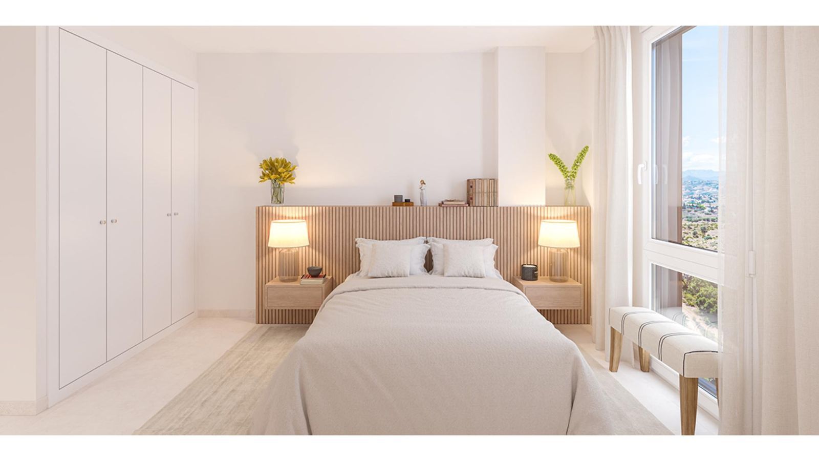 07 modern bedroom with city view