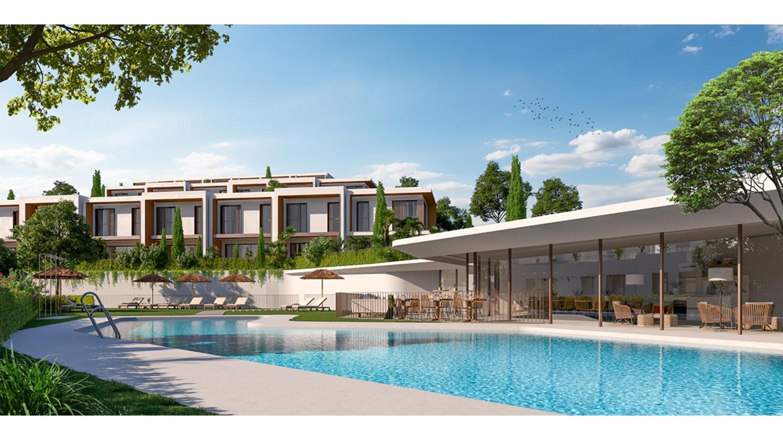 16 modern poolside villa